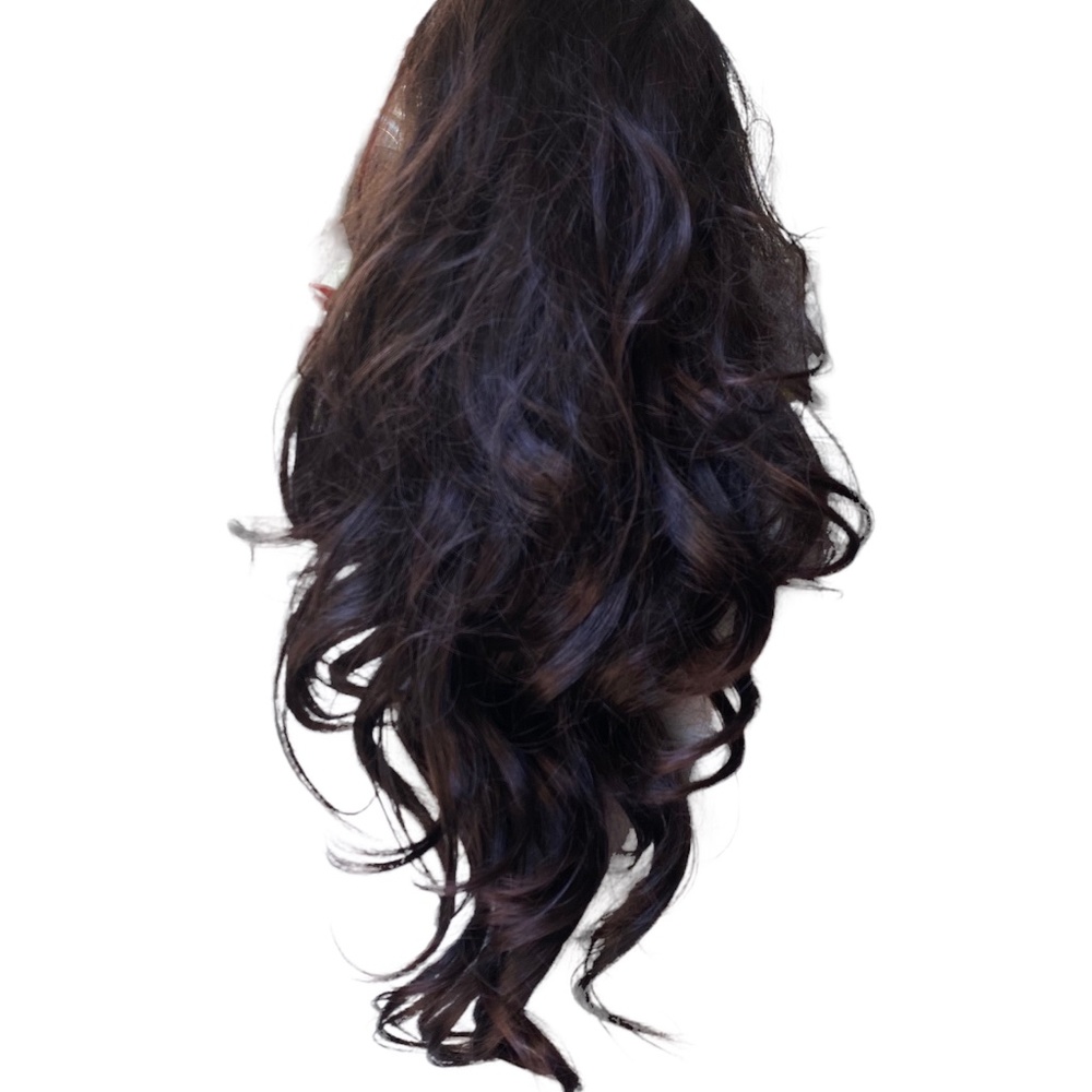 NWOT 24” Japanese Long Waves Dark Brown Wig